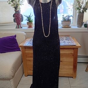 Scott McClintock Glittering Black Maxi Dress